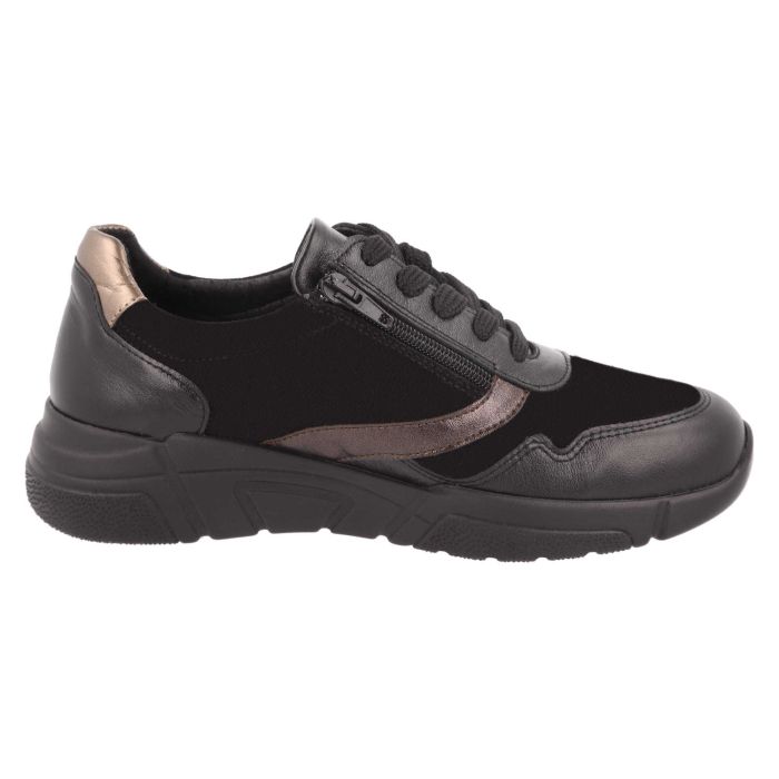 Women's Wide Fit DB Watercress Trainers in Navy Leather / Suede - Image 16