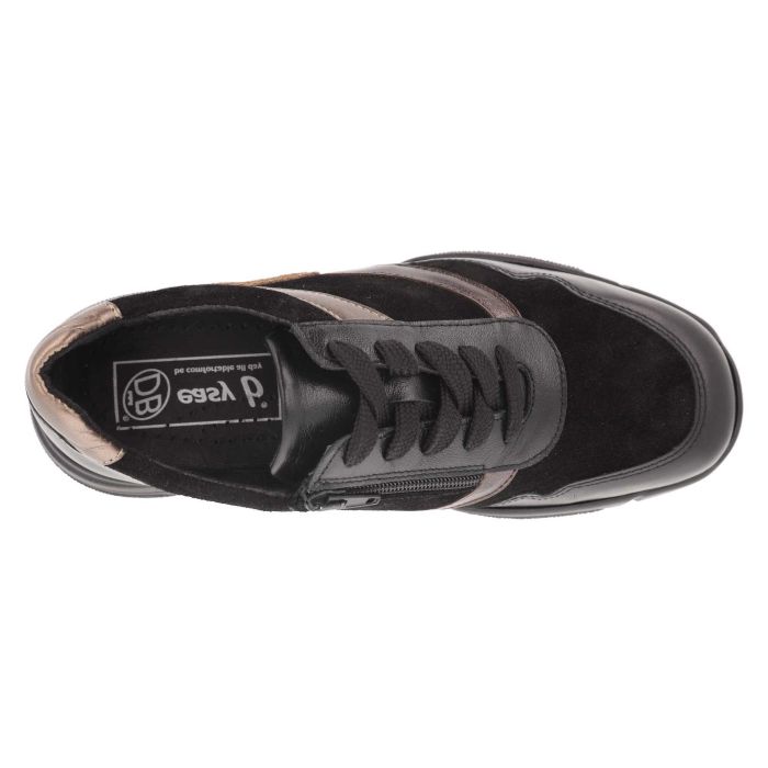 Women's Wide Fit DB Watercress Trainers in Navy Leather / Suede - Image 1