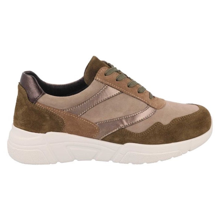 Women's Wide Fit DB Watercress Trainers in Navy Leather / Suede - Image 19