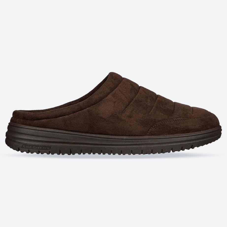Men's Relaxed Fit Skechers 204636 Murette Garvanza Slippers in Chocolate - Image 1
