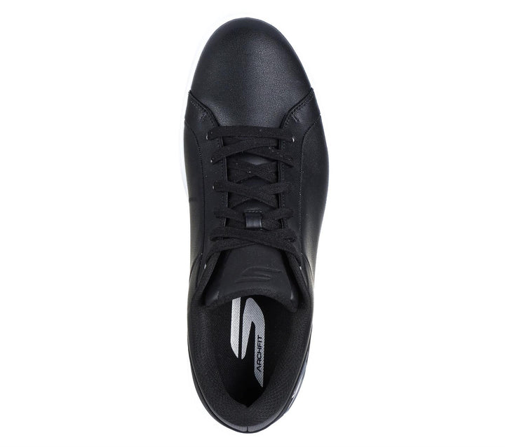 Men's Relaxed Fit Skechers 214128 Go Golf Drive 6 Waterproof Trainers in Black/White - Image 1