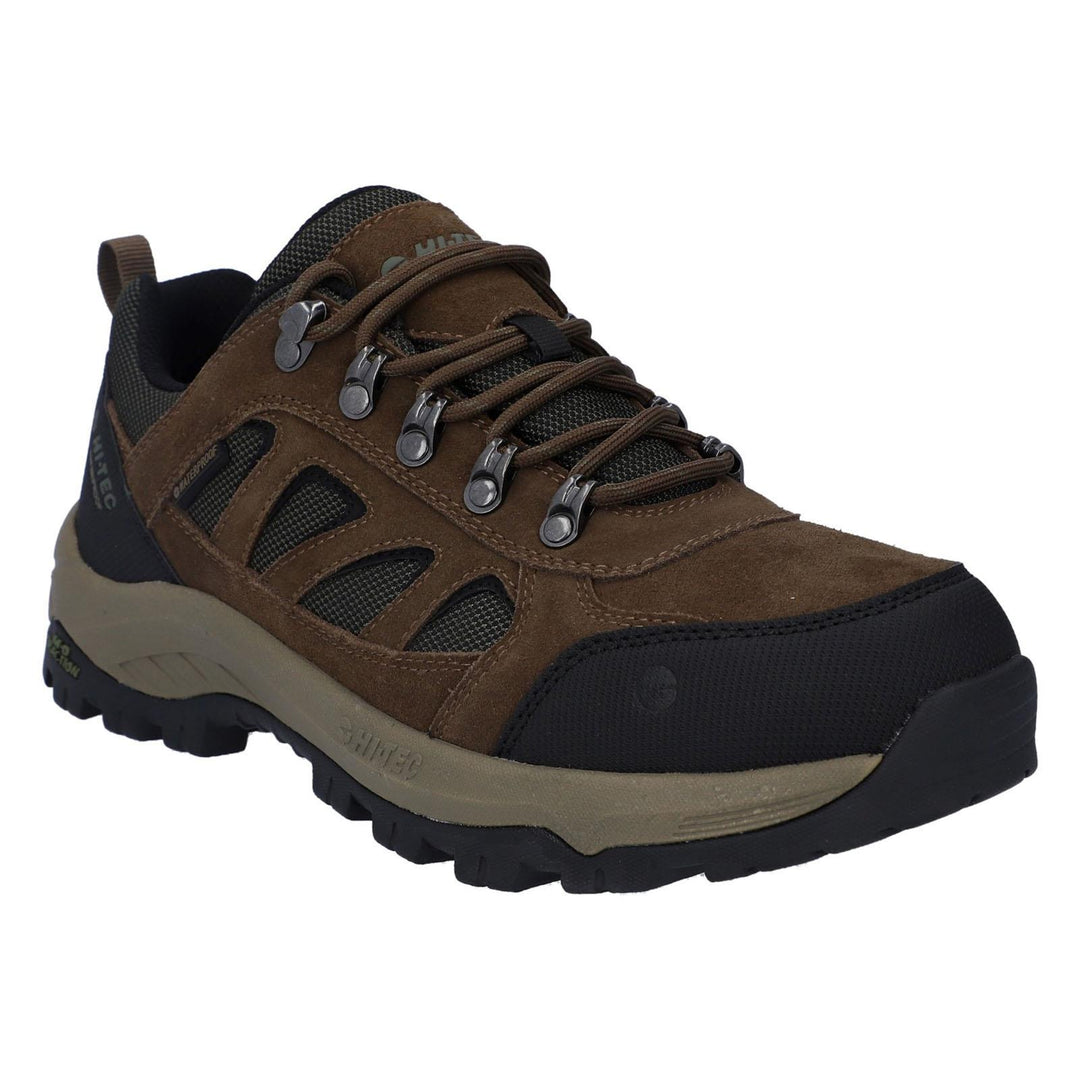 Men's Wide Fit Hi-tec Bandera Expedition Low Hiker Waterproof Trainers in Smokey Brown/Khaki - Image 3