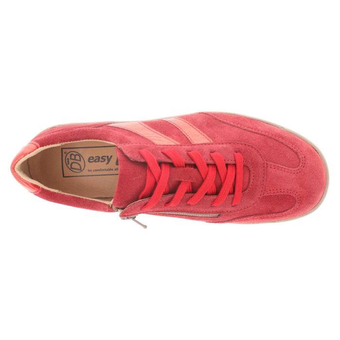 Women's Wide Fit DB Hannah Lace Up Trainers in Black Suede - Image 19
