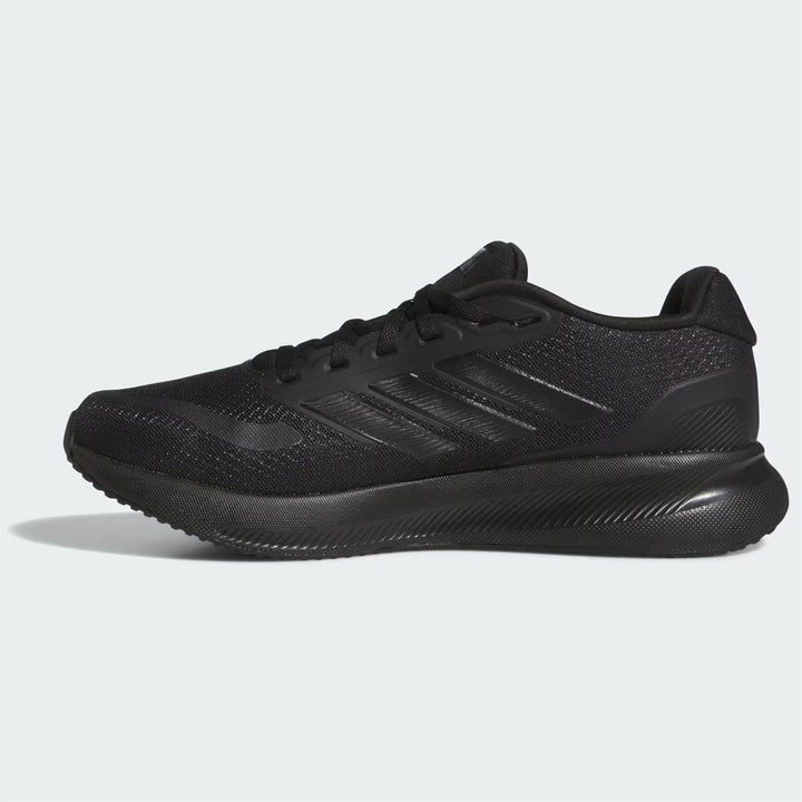 Men's Wide Fit Adidas Runfalcon 5 JH5184 Walking/Running Trainers in Black/Black - Image 1