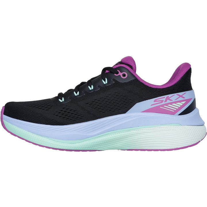 Women's Wide Fit Skechers 128901 Performance Max Cushioning Propulsion Trainers in Black/Purple - Image 1