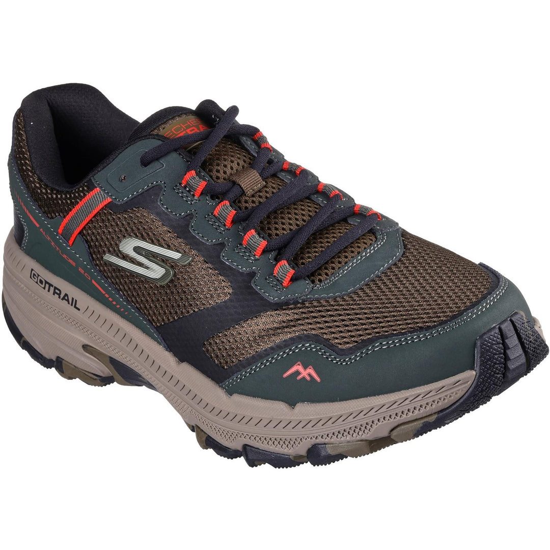 Men's Wide Fit Skechers 220754 Go Run Trail Altitude 2.0 Trainers in Olive/Black - Image 3
