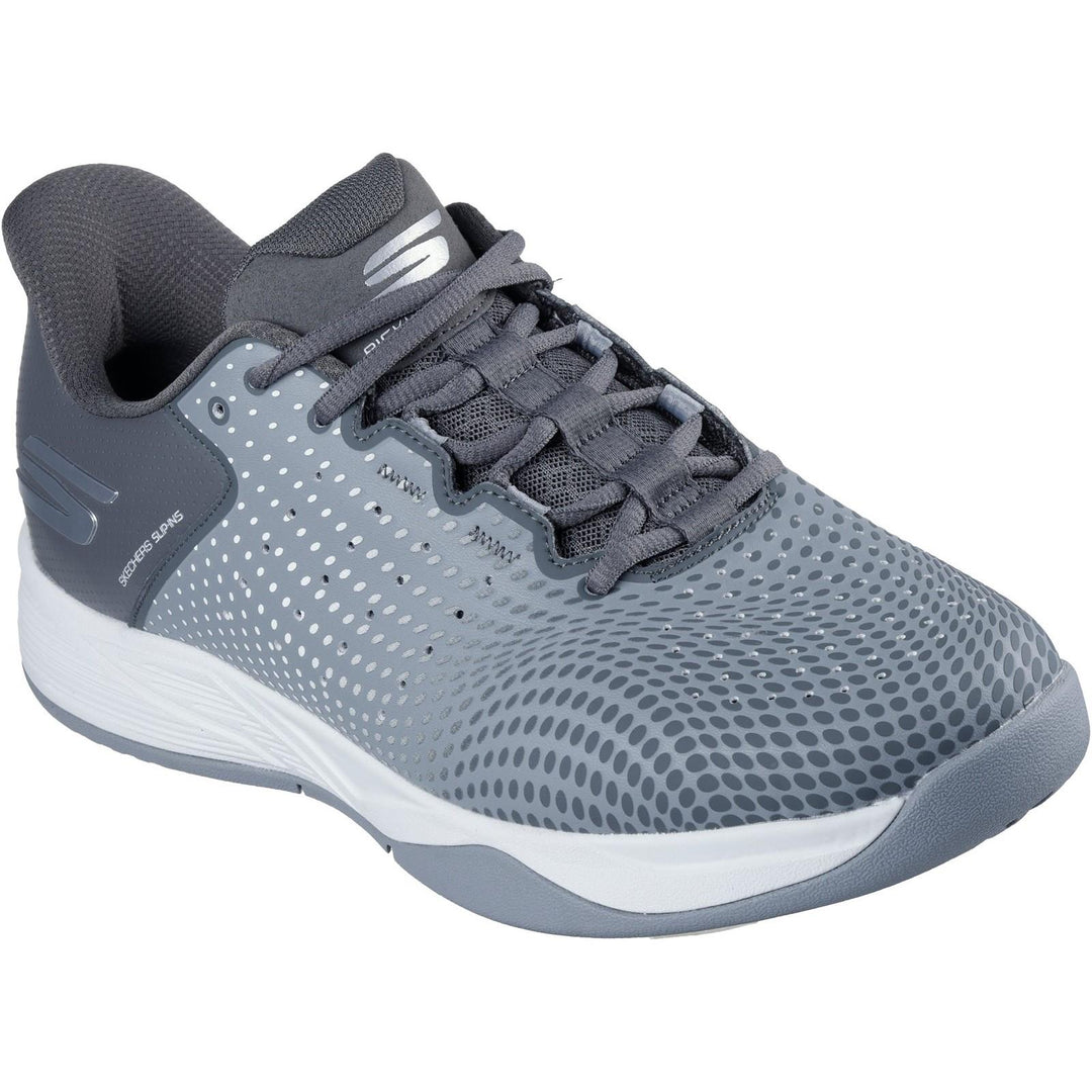 Men's Relaxed Fit Skechers Slip-ins 246101 Viper Court Reload Trainers in Grey/Charcoal - Image 3