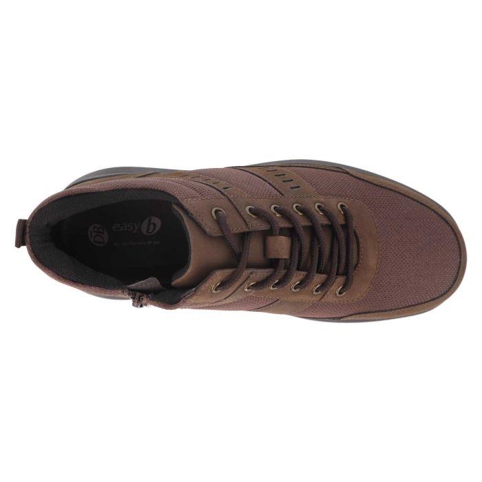 Men's Wide Fit DB Alistaire Trainers in Black Nubuck / Black Mesh - Image 1