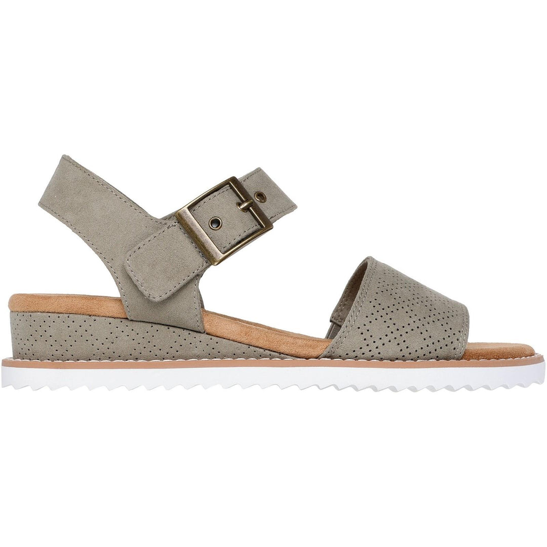 Women's Wide Fit Skechers 114147 Bobs Desert Kiss Serendipitous Sandals in Olive - Image 6