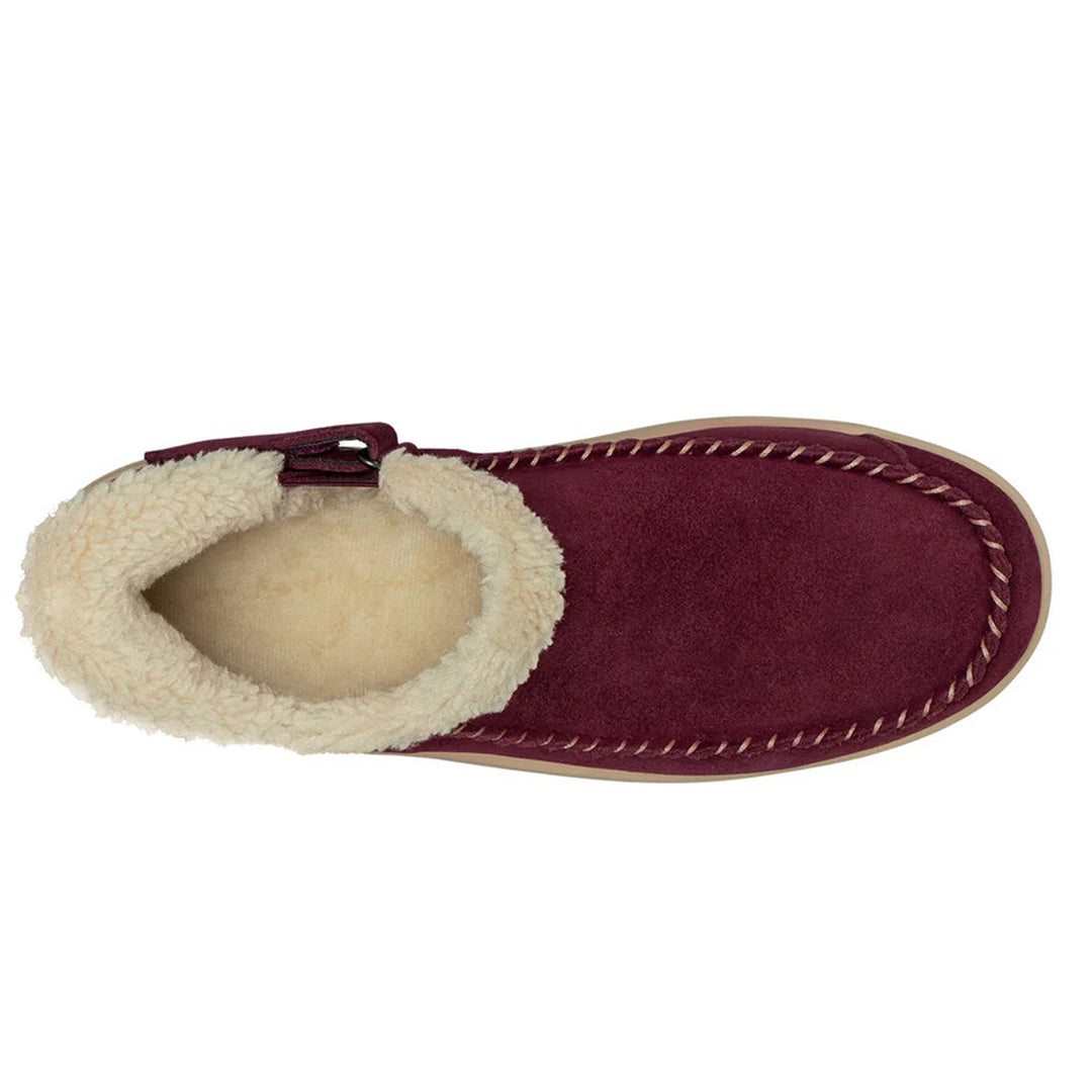 Women's Wide Fit Orthofeet 80042 Lorin Hands-free Shoes in Cherry - Image 5