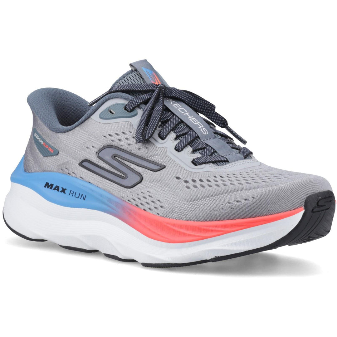 Men's Wide Fit Skechers 221000 Slip-ins Max Run Trainers in Grey/Multi - Image 4