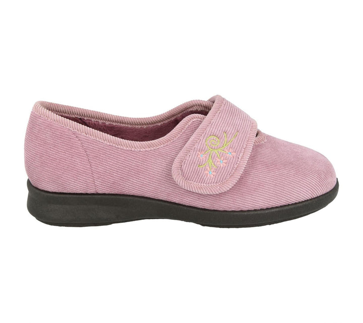 Womens Wide Fit DB Dallas Slippers in Denim Blue - Image 1