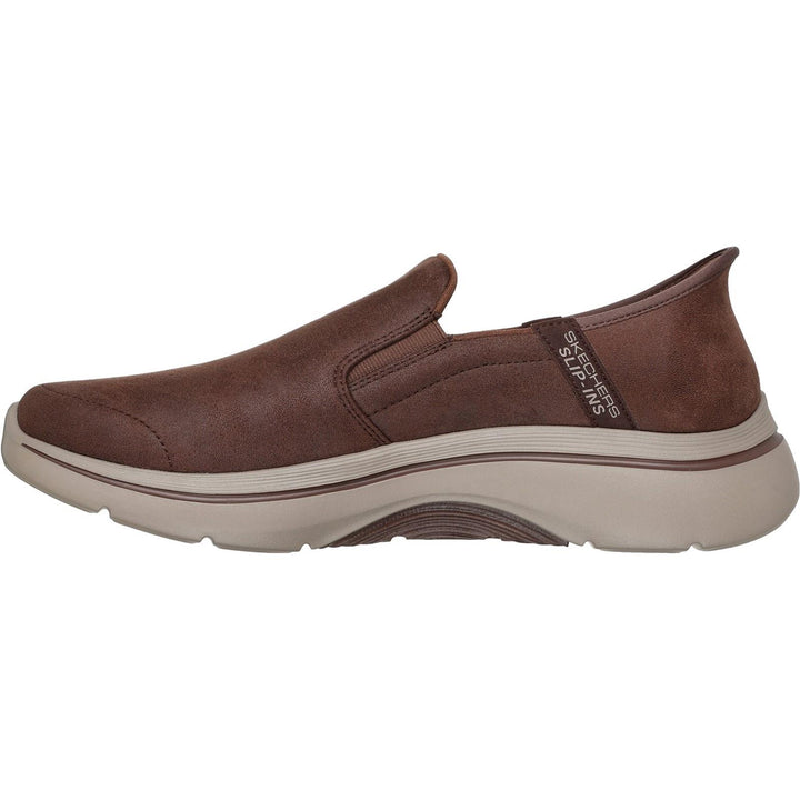 Men's Wide Fit Skechers 216813 Slip-ins Go Walk Arch Fit 2.0 Quest Trainers in Brown - Image 1