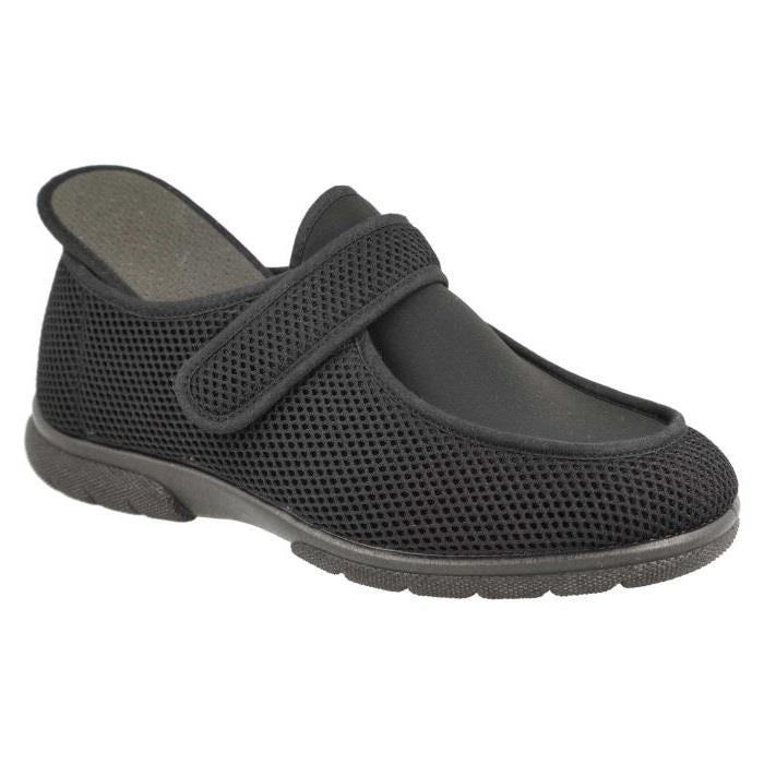 Men's Wide Fit DB Jamie Shoes in Black Stretch Textile - Image 6