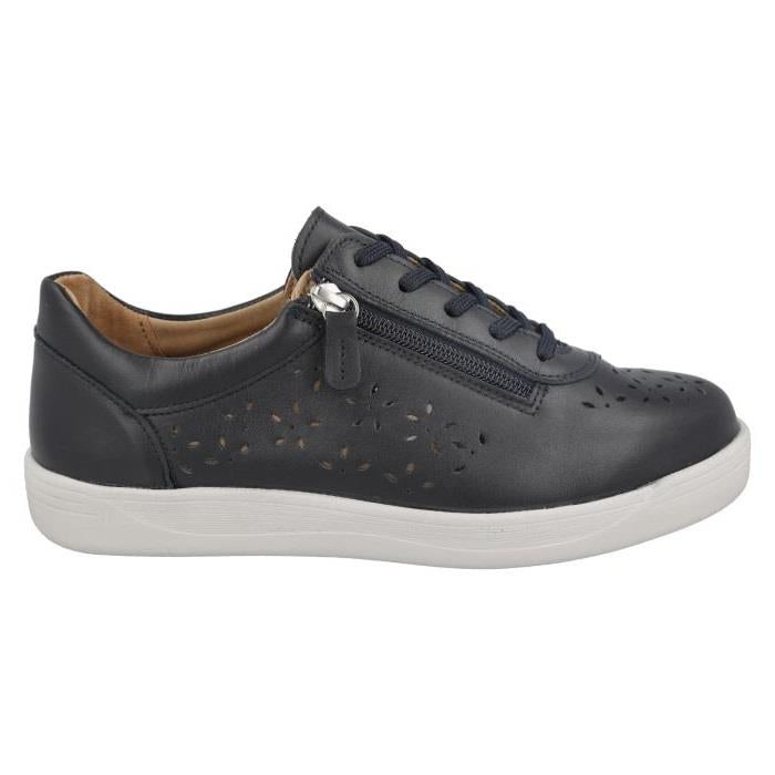 Women's Wide Fit DB Kaunas Shoes in Navy Leather - Image 1