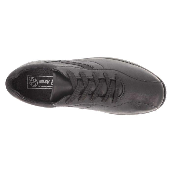 Men's Wide Fit DB Maurice Trainers in Black Leather - Image 6