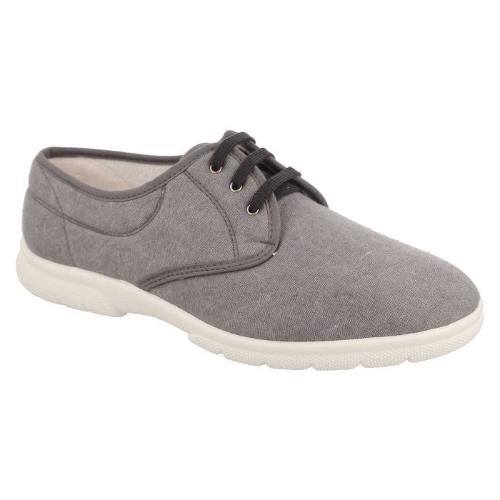 Mens Extra Wide Fit DB Troon Canvas in Denim Blue - Image 1