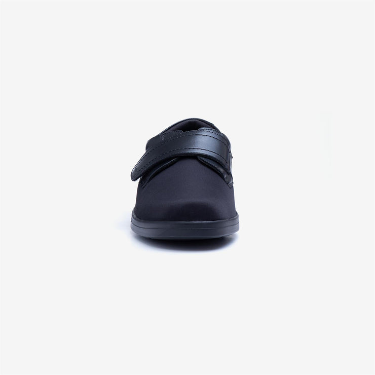 Mens Wide Fit Tredd Well Benjamin Velcro Soft Stretch Shoes - Black