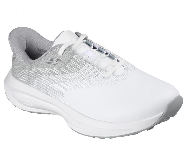Men's Wide Fit Skechers Slip-ins 214153W Golf Waterproof Flow SI Trainers in White - Image 1