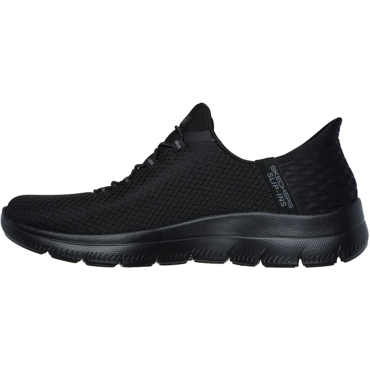 Women's Wide Fit Skechers 150123 Slip-ins Summits Diamond Dream Trainers - Black in Black - Image 1