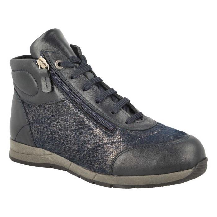 Women's Wide Fit DB Larkspur Boots in Black Leather / Stretch - Image 8