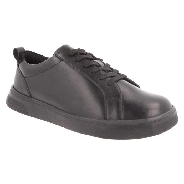 Men's Wide Fit DB Luca Lace Up Shoes in Navy Leather - Image 1