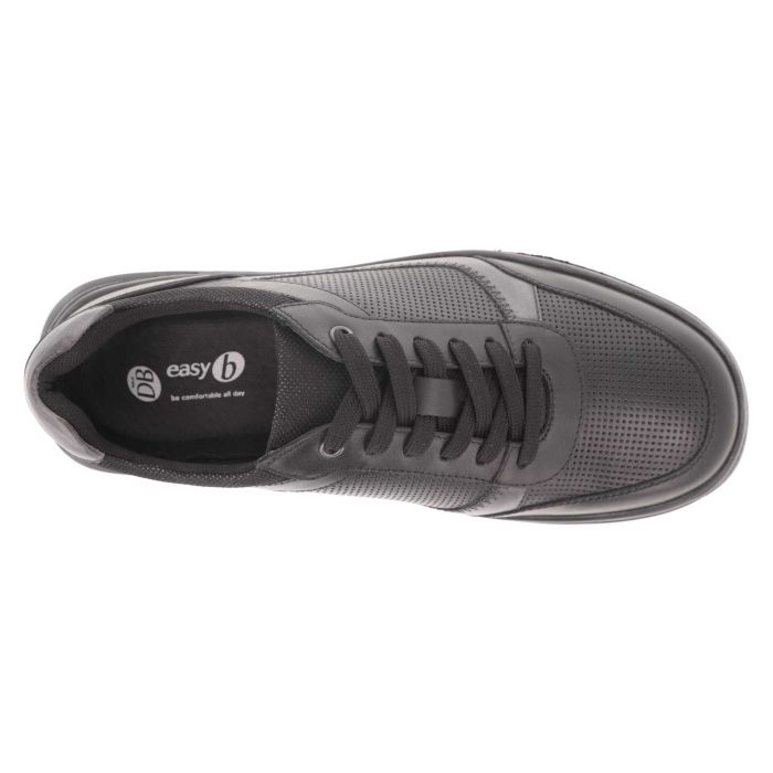 Men's Wide Fit DB Arlo Shoes in Navy / Light Tan Leather - Image 1