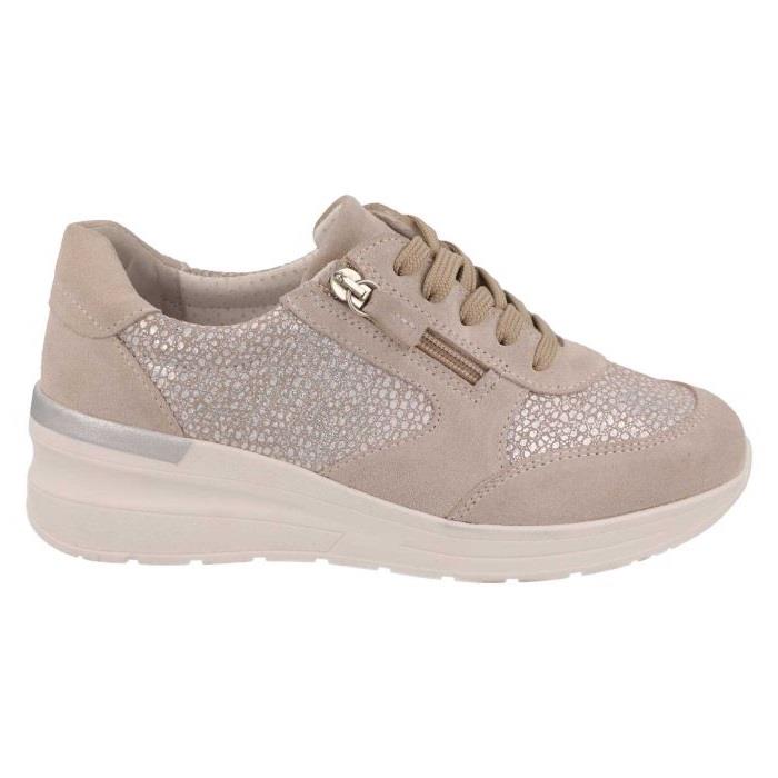 Women's Wide Fit DB Bilberry Trainers in Navy Suede - Image 1