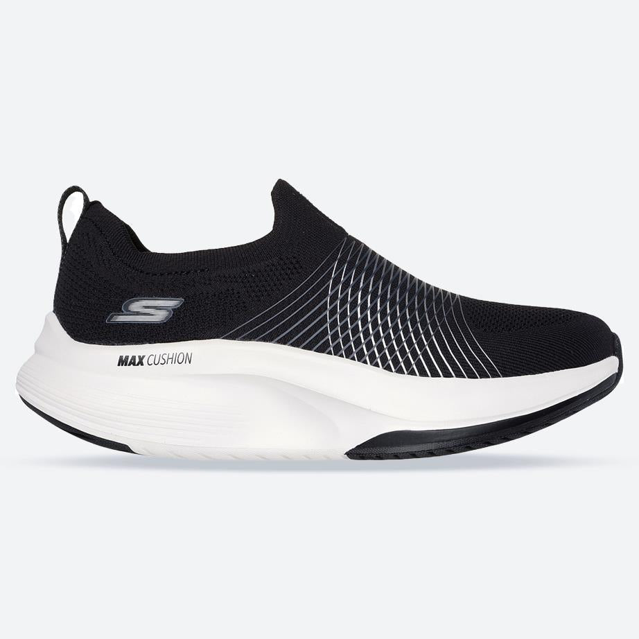 Women's Wide Fit Skechers 125052 Go Walk Max Walker Sally Trainers in Black/White - Image 1