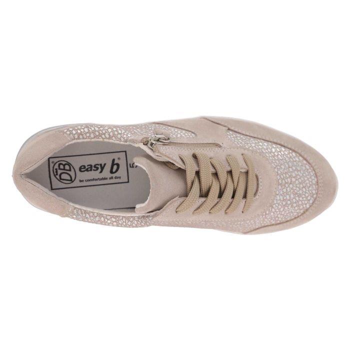 Women's Wide Fit DB Bilberry Trainers in Navy Suede - Image 1