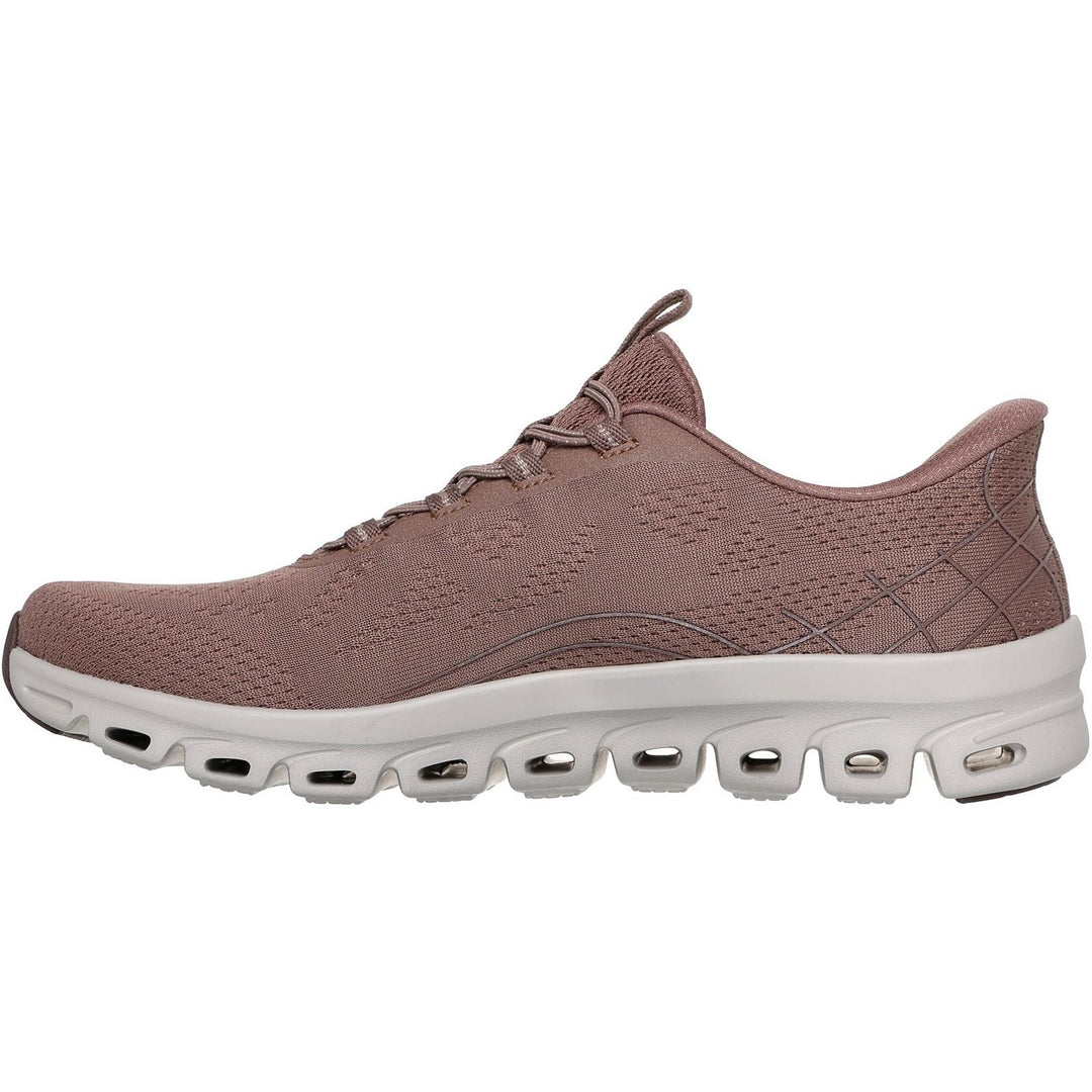 Women's Wide Fit Skechers 104750 Slip-ins Glide Step Elevate Amaze Trainers in Burgundy - Image 11