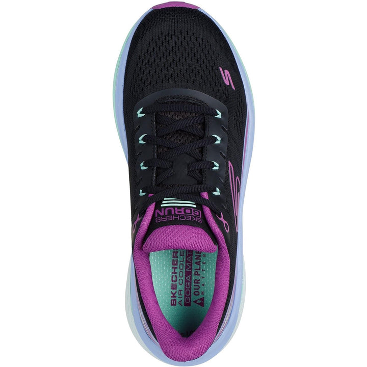 Women's Wide Fit Skechers 128901 Performance Max Cushioning Propulsion Trainers in Black/Purple - Image 1