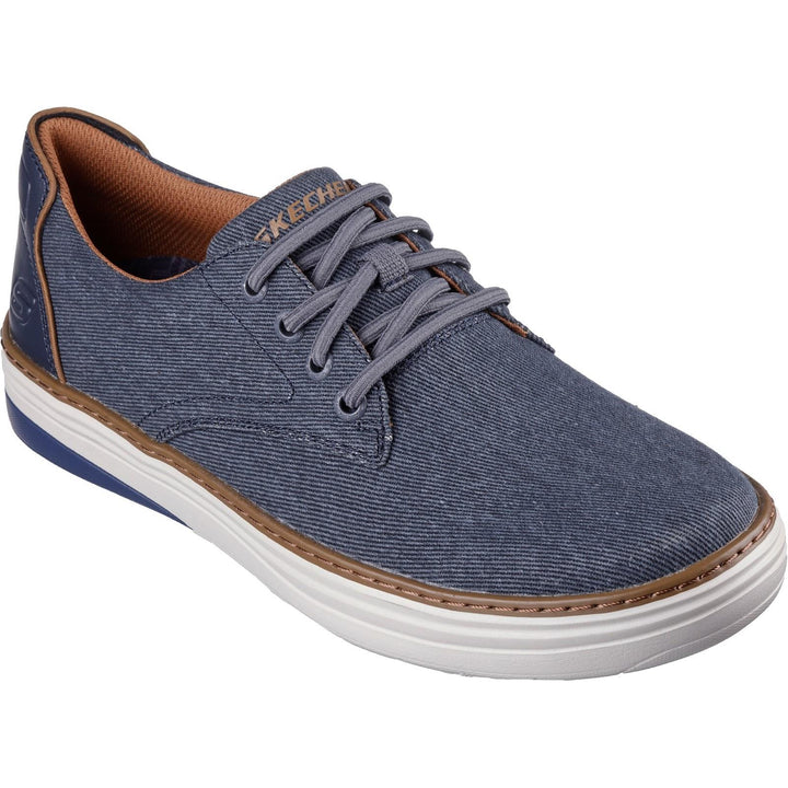 Men's Wide Fit Skechers 205135 Hyland Ratner Shoes in Navy - Image 1