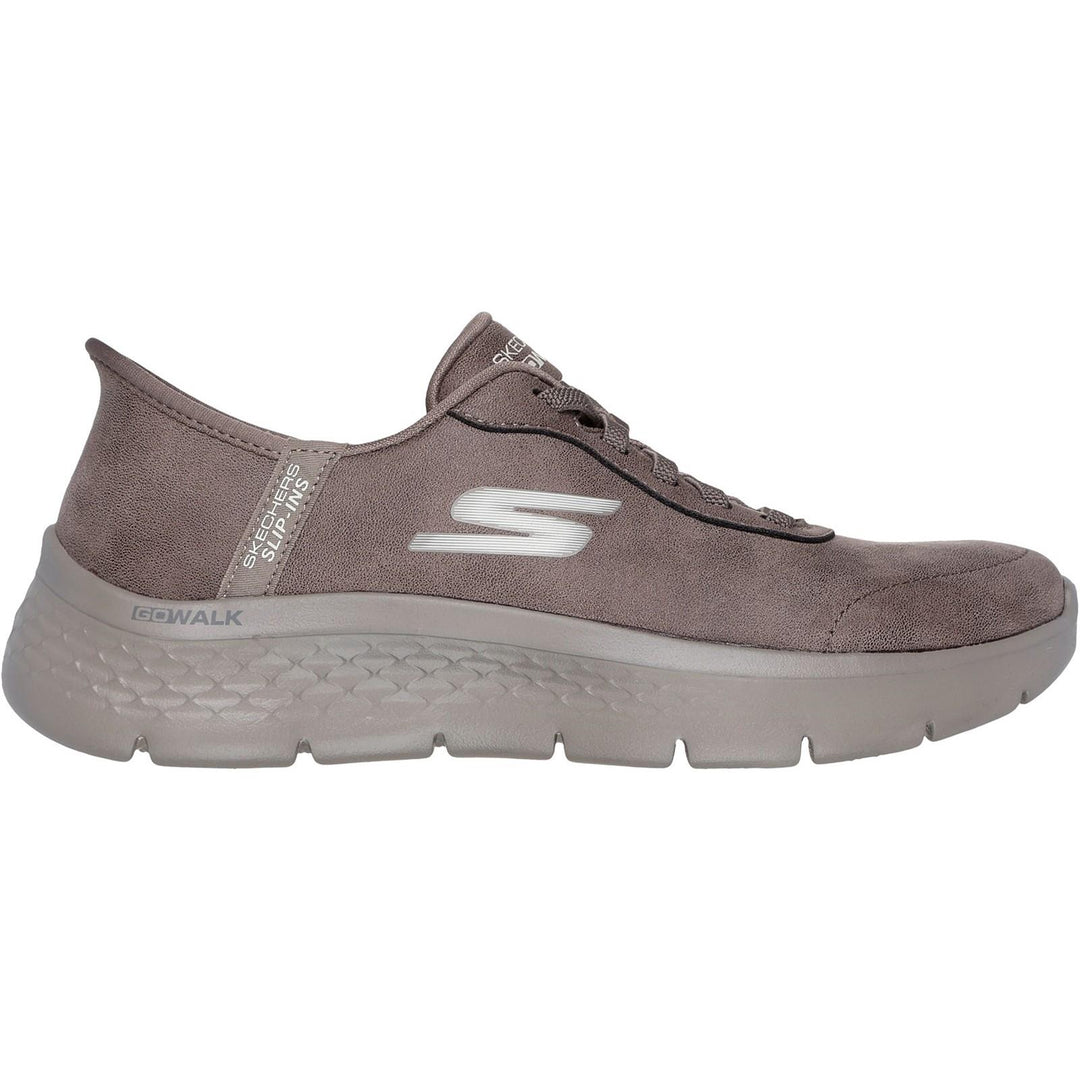 Women's Wide Fit Skechers 124837 Slip-ins Go Walk Flex Mali Trainers in Black - Image 9