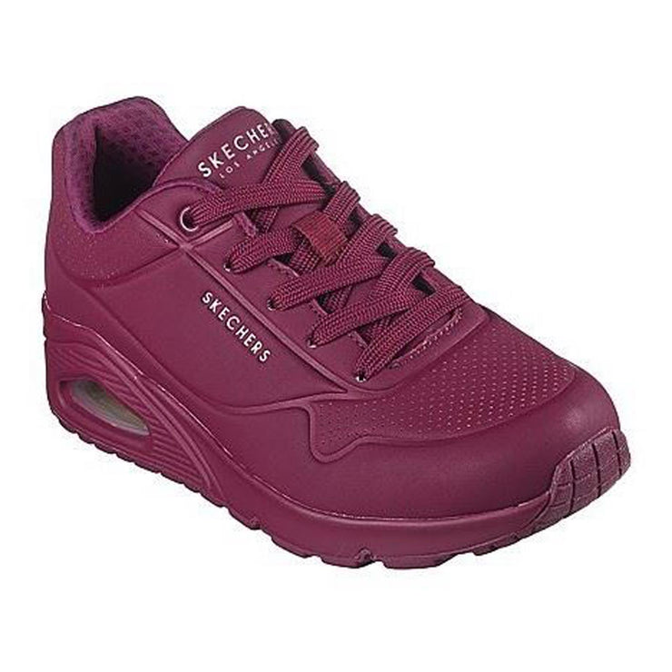 Skechers 73690 Extra Wide Uno - Stand On Air Walking Trainers Plum-2