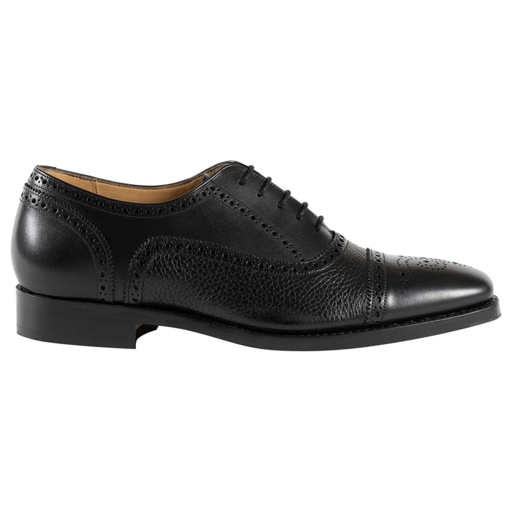Men's Wide Fit Barker Sligo Oxford Shoes in Black - Image 1