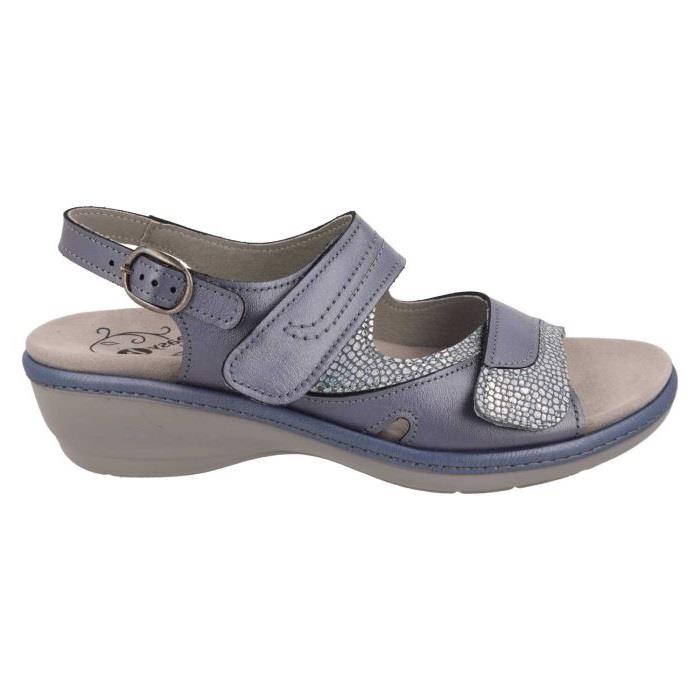 Women's Wide Fit DB Comfrey Sandals in Sky Blue Leather - Image 1