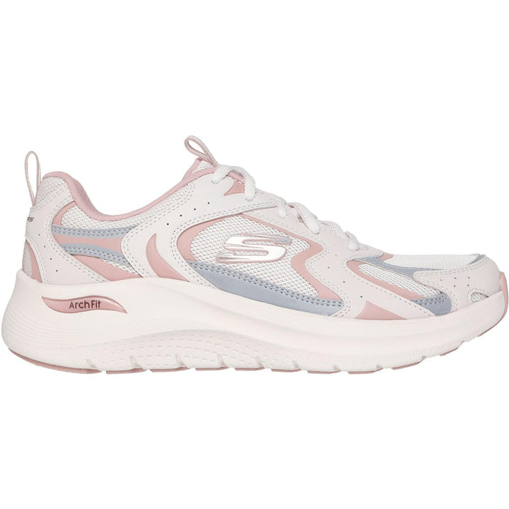 Women's Wide Fit Skechers 150332 Arch Fit 2.0 Vintage Luxe Trainers in Black/Rose Gold - Image 1