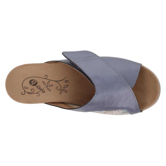 Women's Wide Fit DB Kiera Mule Sandals in Blue / Multi Stretch Leather - Image 5