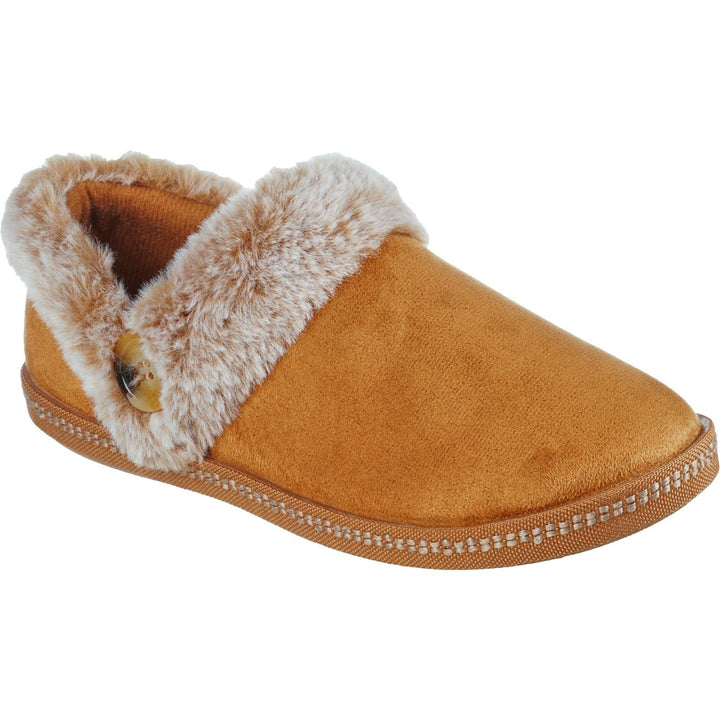 Women's Wide Fit Skechers Cozy 167219 Campfire Fresh Toast Slippers in Chestnut - Image 1
