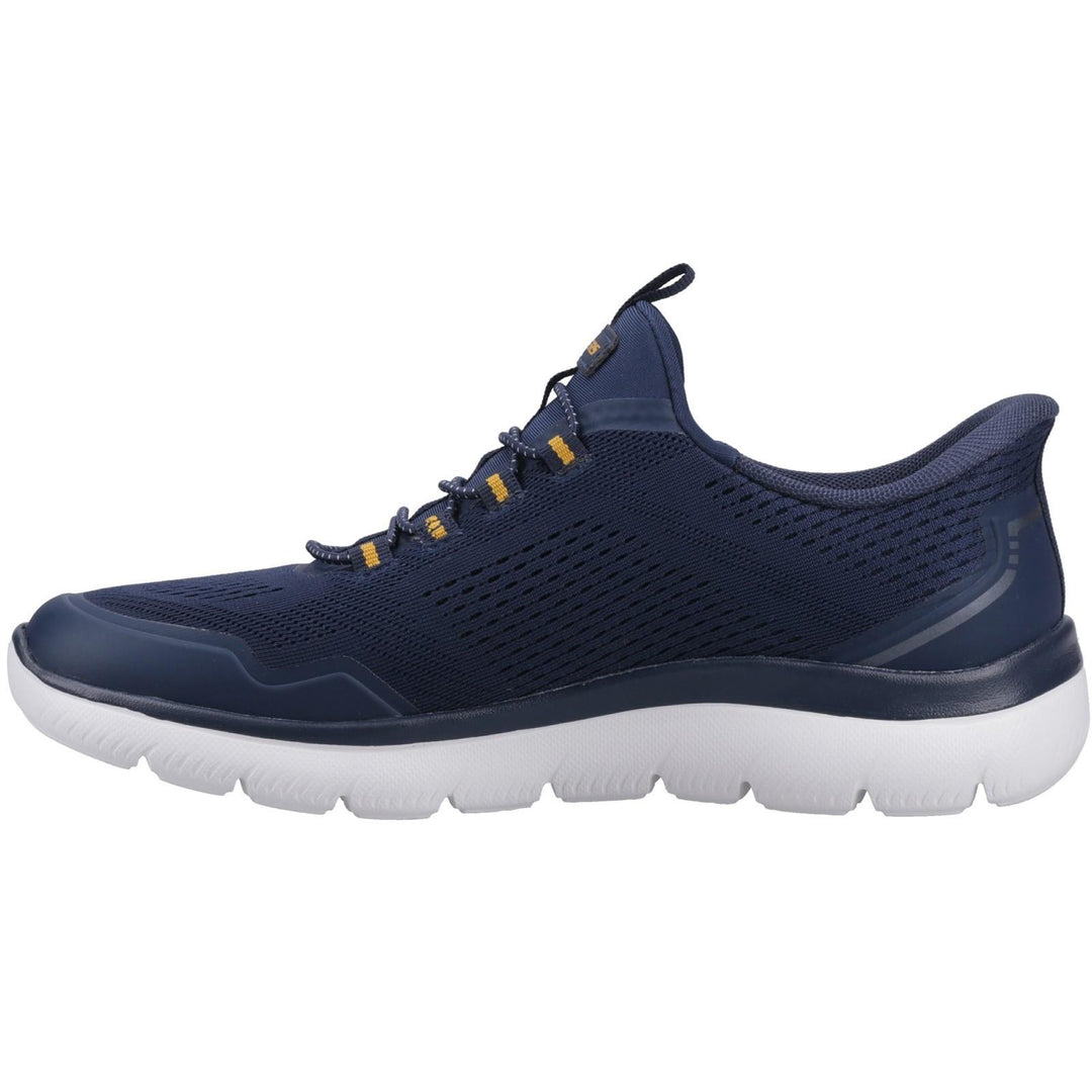 Men's Wide Fit Skechers 233045 Slip-ins Summits Top Rate Trainers in Navy/Yellow - Image 10