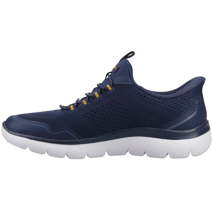 Men's Wide Fit Skechers 233045 Slip-ins Summits Top Rate Trainers in Navy/Yellow - Image 1