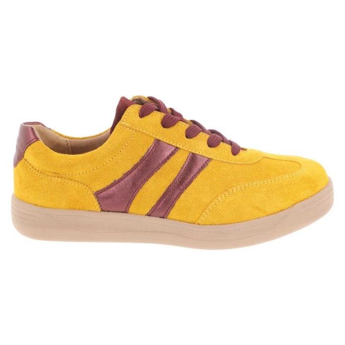 Women's Wide Fit DB Hannah Lace Up Trainers in Black Suede - Image 12