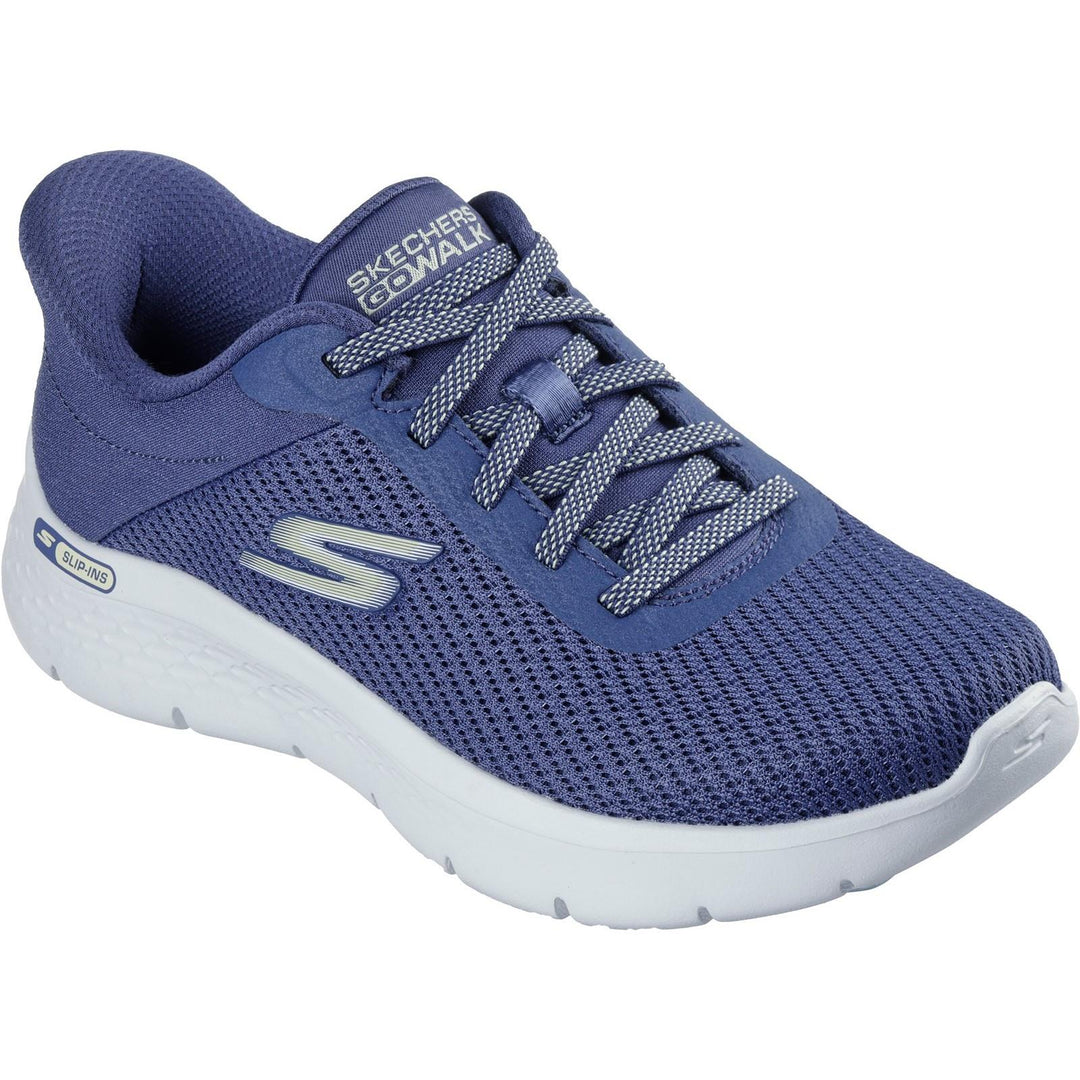 Women's Wide Fit Skechers 125516 Slip-ins Go Walk Flex Carla Trainers in Black - Image 11