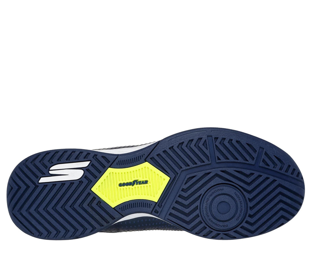 Men's Relaxed Fit Skechers 246101 Slip-ins Viper Court Reload Trainers in Navy/Yellow - Image 7