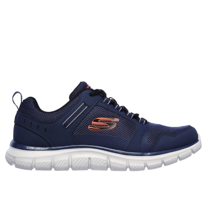 Men's Wide Fit Skechers 232001 Track Knockhill Trainers in Black - Image 1