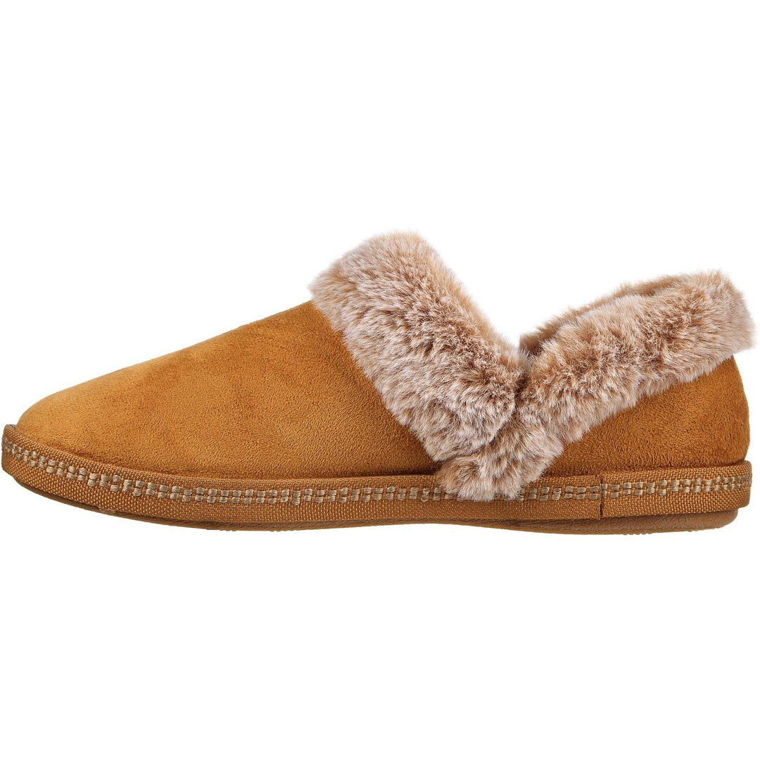 Women's Wide Fit Skechers Cozy 167219 Campfire Fresh Toast Slippers in Chestnut - Image 9