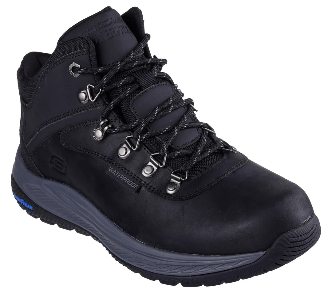 Men's Wide Fit Skechers Slip-ins 205285 Fit Meroe Pikeman Waterproof Trainers in Black - Image 3