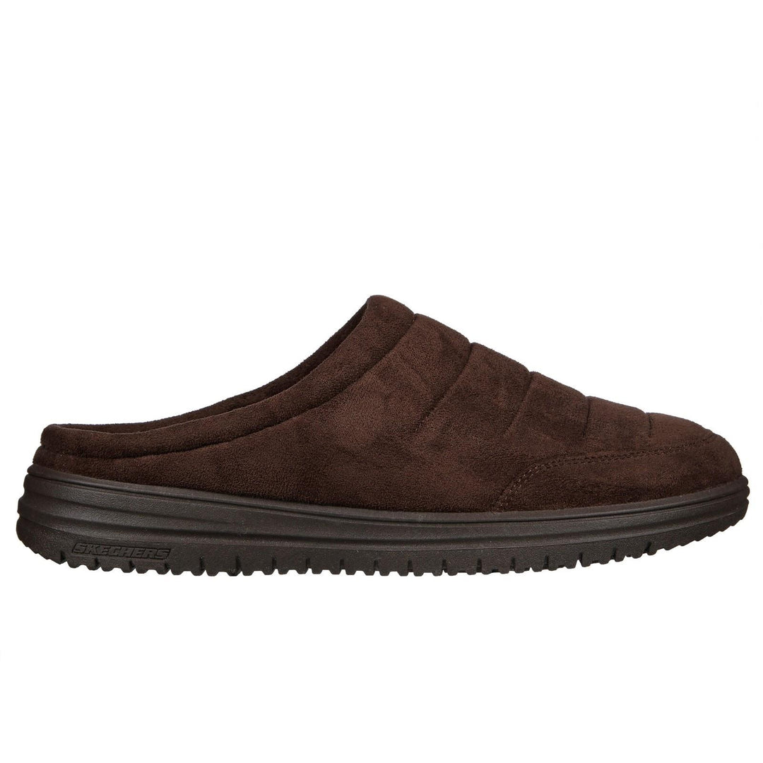 Men's Relaxed Fit Skechers 204636 Murette Garvanza Slippers in Chocolate - Image 2