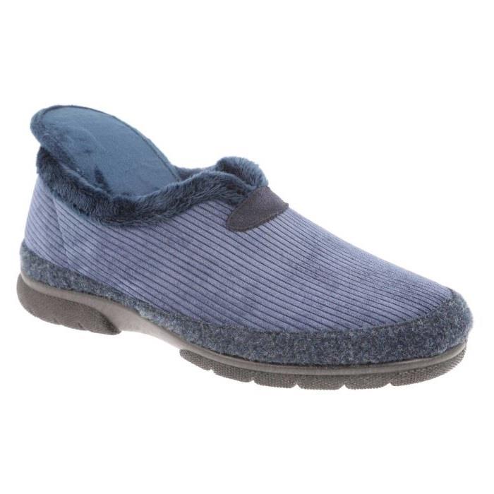 Men's Wide Fit DB Kelvin Slippers in Black Textile - Image 11
